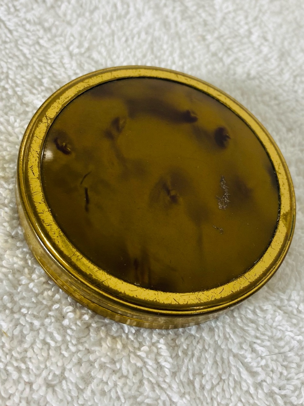 Vintage 1950s Margaret Rose Faux Tortoiseshell Powder Compact Mirror